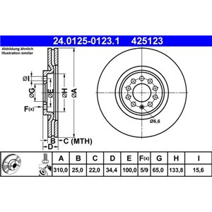 24.0125-0123.1 Тормозной диск ATE     