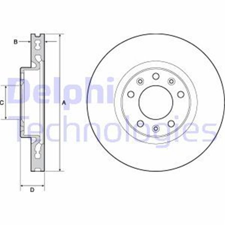 BG4669C Brake Disc DELPHI