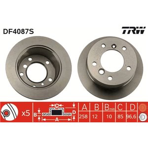 DF4087S Тормозной диск TRW     
