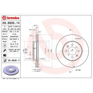 09.9936.11 Brake Disc BREMBO - Top1autovaruosad