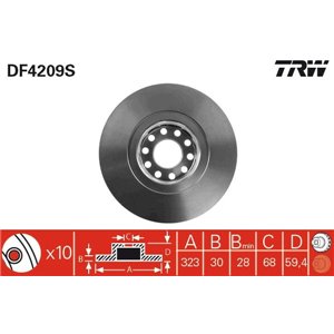 DF4209S Тормозной диск TRW     