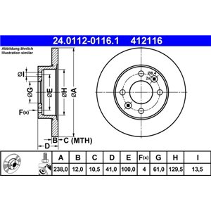 24.0112-0116.1 Тормозной диск ATE - Top1autovaruosad