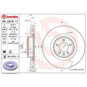 09.C819.11  Piduriketas BREMBO 