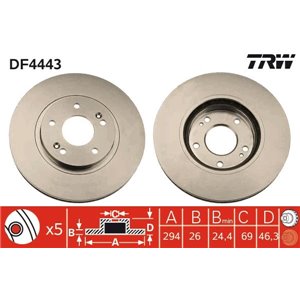 DF4443  Brake disc TRW  - Top1autovaruosad