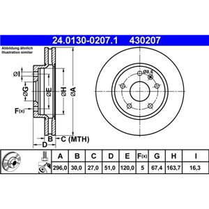 24.0130-0207.1 Bromsskiva ATE - Top1autovaruosad