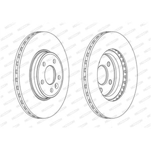 DDF1663C  Brake disc FERODO 