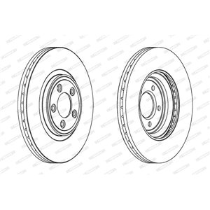 DDF1702C-1  Brake disc FERODO 