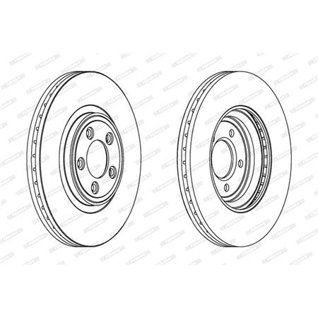 DDF1702C-1  Brake disc FERODO 