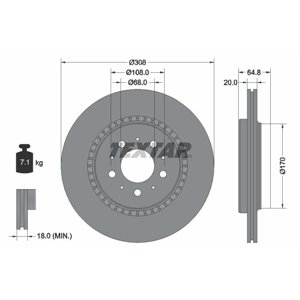 92126803  Brake disc TEXTAR 