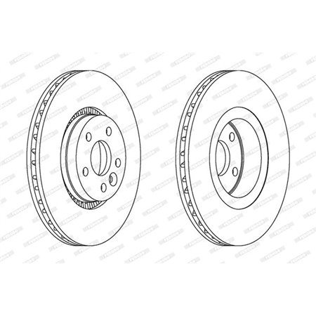 DDF1607C-1 Brake Disc FERODO