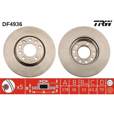 DF4936 Jarrulevy TRW