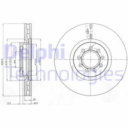 BG4101 Тормозной диск DELPHI