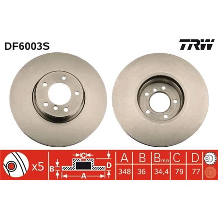 DF6003S Brake Disc TRW