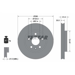 92186903 Тормозной диск TEXTAR - Top1autovaruosad