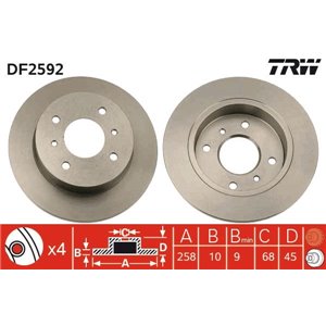 DF2592 Brake Disc TRW - Top1autovaruosad