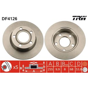 DF4126  Brake disc TRW 
