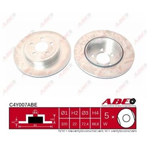 C4Y007ABE Brake Disc ABE - Top1autovaruosad