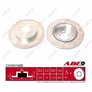 C4Y007ABE Тормозной диск ABE      - Top1autovaruosad