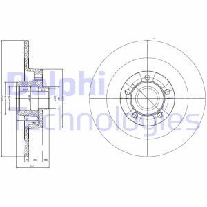 BG9024RS Bromsskiva DELPHI - Top1autovaruosad