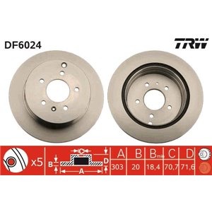 DF6024 Тормозной диск TRW - Top1autovaruosad