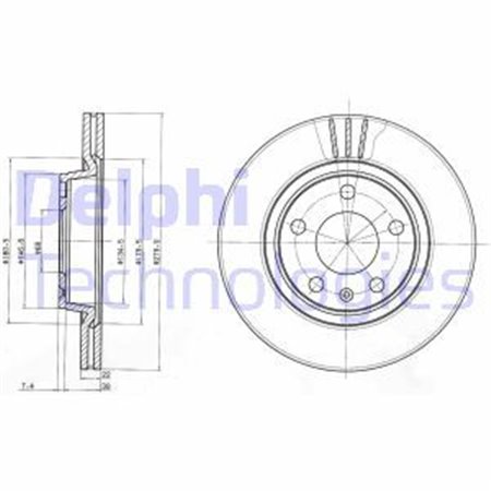 BG3198 Brake Disc DELPHI