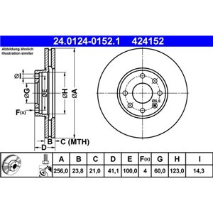 24.0124-0152.1 Brake Disc ATE - Top1autovaruosad