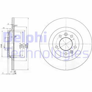 BG3836 Тормозной диск DELPHI     