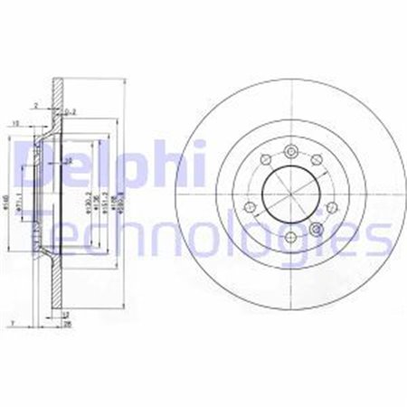 BG3836 Тормозной диск DELPHI