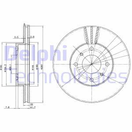 BG3596 Brake Disc DELPHI