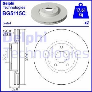 BG5115C Тормозной диск DELPHI - Top1autovaruosad