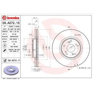 09.A272.11 Bromsskiva BREMBO - Top1autovaruosad