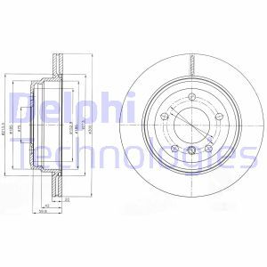 BG4243C Тормозной диск DELPHI     