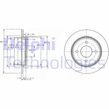 BG3054C Brake Disc DELPHI