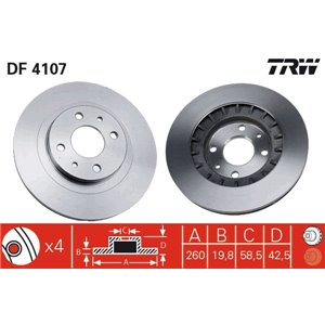 DF4107 Jarrulevy TRW - Top1autovaruosad