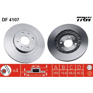 DF4107 Тормозной диск TRW - Top1autovaruosad
