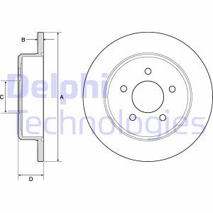 BG3739 Тормозной диск DELPHI     