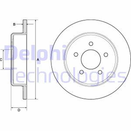 BG3739 Тормозной диск DELPHI