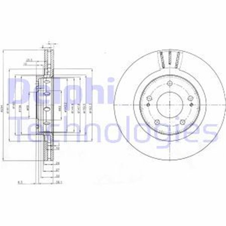 BG4038C Brake Disc DELPHI