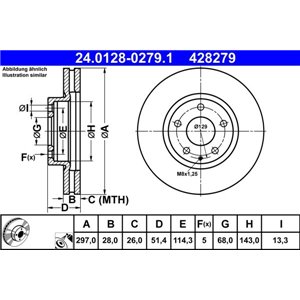 24.0128-0279.1 Bromsskiva ATE - Top1autovaruosad