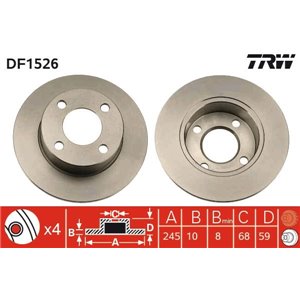 DF1526 Brake Disc TRW - Top1autovaruosad