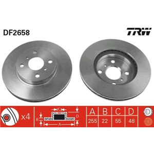 DF2658 Тормозной диск TRW - Top1autovaruosad