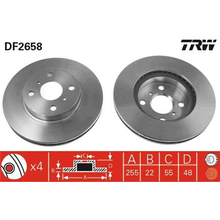 DF2658  Brake disc TRW 