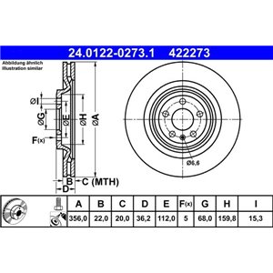 24.0122-0273.1  Brake disc ATE 