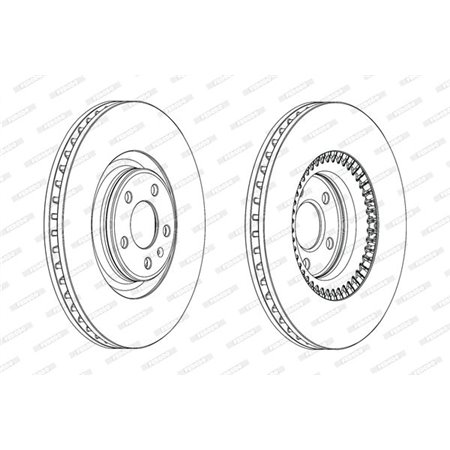 DDF1987C-1 Brake Disc FERODO