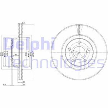 BG2827C Brake Disc DELPHI