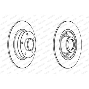 DDF1732-1  Brake disc with bearing FERODO 