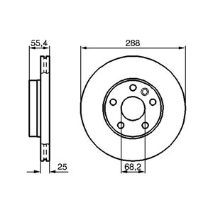 0 986 479 B57  Brake disc BOSCH 