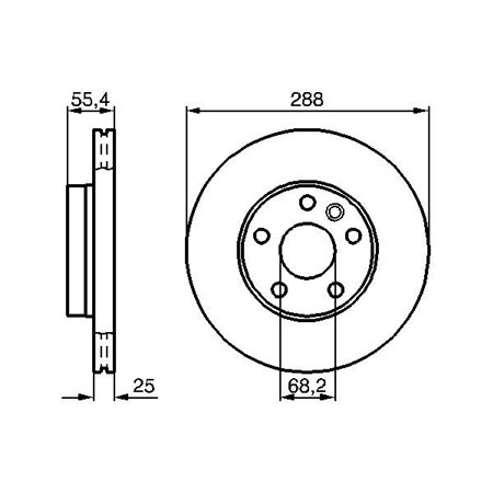 0 986 479 B57 Brake Disc BOSCH