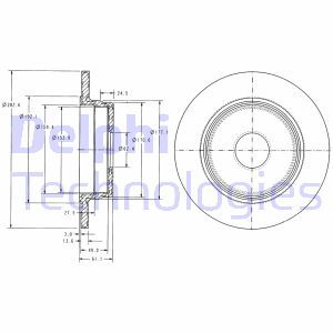 BG2510  Brake disc DELPHI 