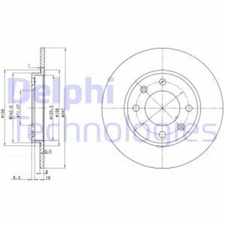 BG2800 Bromsskiva DELPHI